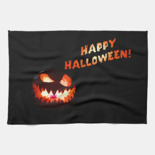 HAPPY HALLOWEEN - Ggloeiende Jack-O-Lantern Theedoek