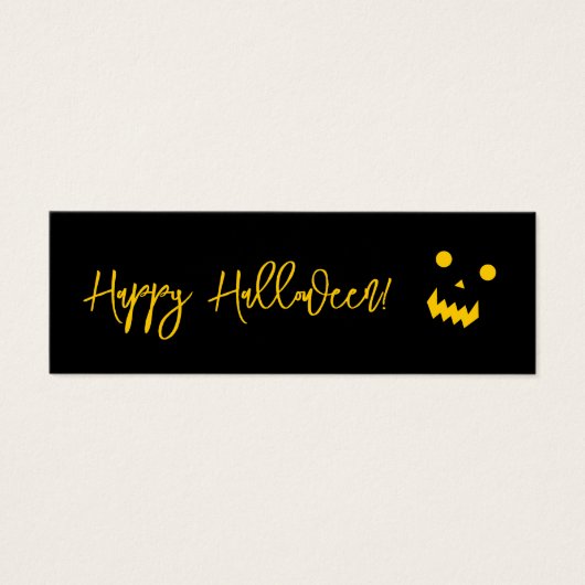 Happy Halloween Ggloking Pumpkin Face Mini Visitekaartjes (Voorkant)