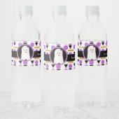 Happy Halloween Ghost Birthday Water Fles Label Waterfles Etiket (Flessen)