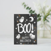 Happy Halloween Ghost Briefkaart (Staand voorkant)
