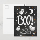 Happy Halloween Ghost Briefkaart (Voorkant / Achterkant)