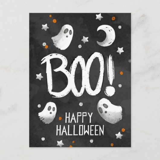 Happy Halloween Ghost Briefkaart (Voorkant)