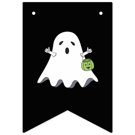 Happy Halloween Ghost Bunting Banner (Eerste vlag)