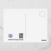 Happy Halloween Ghost Cartoon Gold Foil Briefkaart (Achterkant)