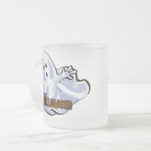 Happy Halloween Ghost Cartoon Matglas Koffiemok (Voorkant links)