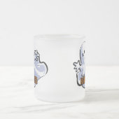 Happy Halloween Ghost Cartoon Matglas Koffiemok (Center)