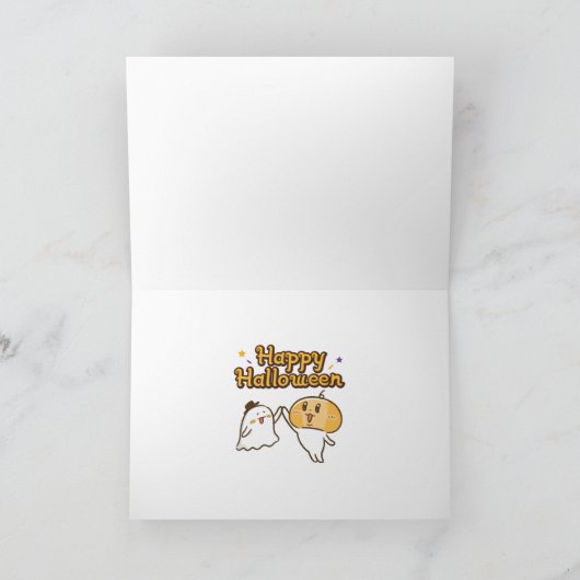 Happy Halloween Ghost Cuties Kaart (Binnen)