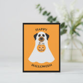 Happy Halloween Ghost Dog Briefkaart (Staand voorkant)