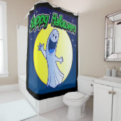 Happy Halloween Ghost Douchegordijn (In situ)