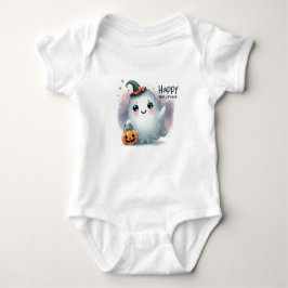 Happy Halloween Ghost en Pumpkin Romper