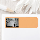 Happy Halloween Ghost en Pumpkins Etiket (Insitu)