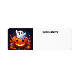 Happy Halloween Ghost Etiket