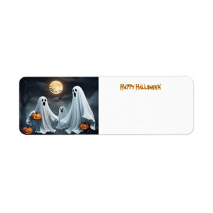 Happy Halloween Ghost Etiket