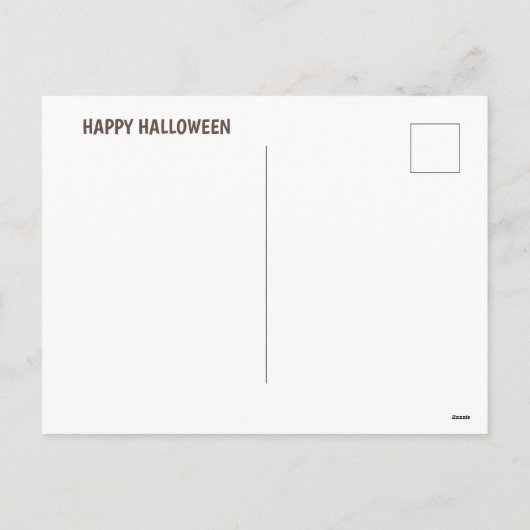 Happy Halloween Ghost Feestdagenkaart (Achterkant)