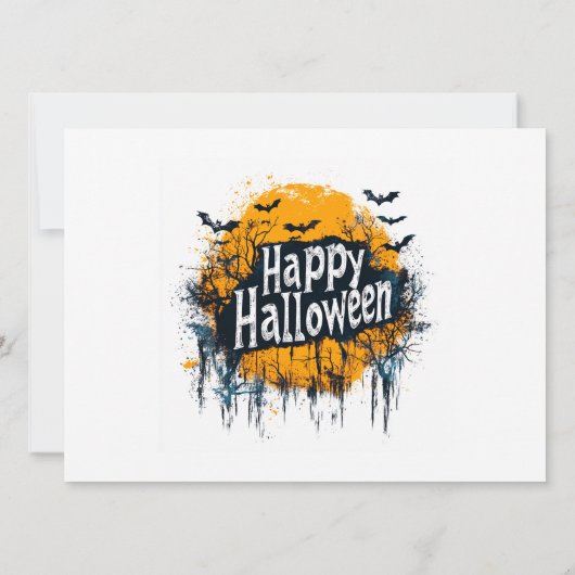 Happy Halloween Ghost Kaart (Achterkant)