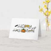 Happy Halloween Ghost Kaart (Gele Bloem)