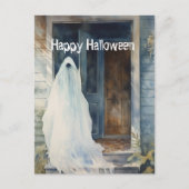 Happy Halloween Ghost komt het huis binnen Briefkaart (Voorkant)