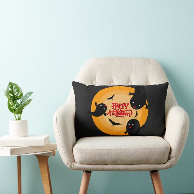 Happy Halloween Ghost Kussen (Stoel)