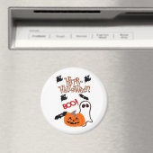 Happy Halloween Ghost Magneet (Insitu (Vaatwasser))