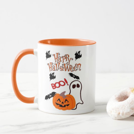 Happy Halloween Ghost Mok (Met donut)