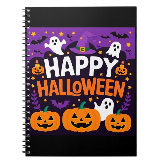 Happy halloween ghost notitieboek (Voorkant)