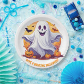 Happy Halloween Ghost Papieren Bordje (Feest)