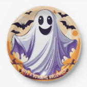 Happy Halloween Ghost Papieren Bordje (Voorkant)