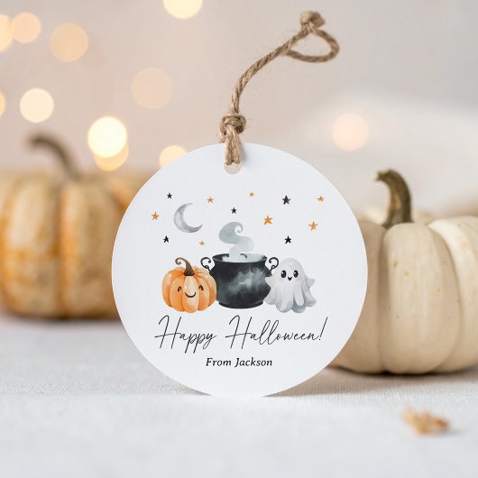 Happy Halloween Ghost Pumpkin Bedankjes Labels