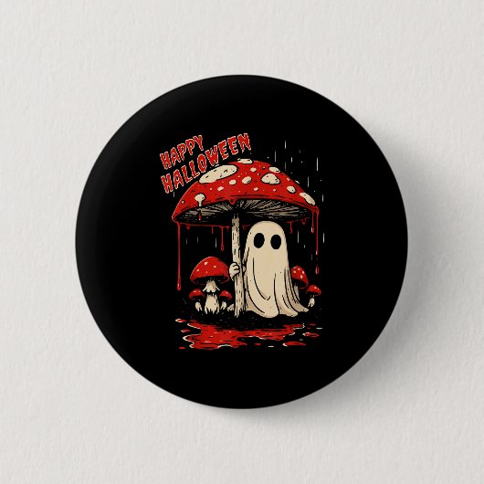 Happy Halloween Ghost Ronde Button 5,7 Cm (Voorkant)