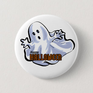 Happy Halloween Ghost Ronde Button 5,7 Cm