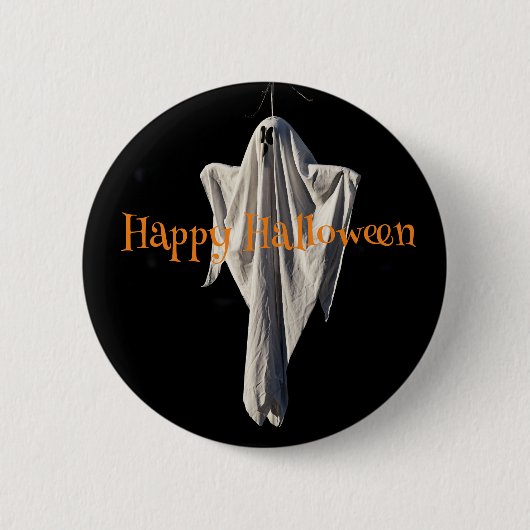 Happy Halloween Ghost Ronde Button 5,7 Cm (Voorkant)