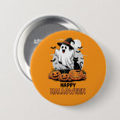 Happy Halloween Ghost Ronde Button 7,6 Cm (Voorkant /achterkant)