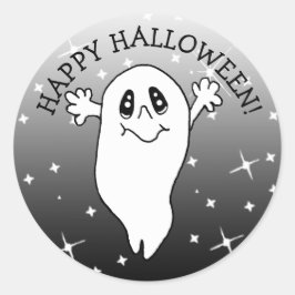 Happy Halloween Ghost Ronde Sticker