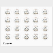 Happy Halloween Ghost Round Stickers (Vel)
