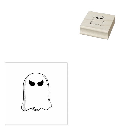 Happy Halloween Ghost Rubberstempel (Gestempeld)