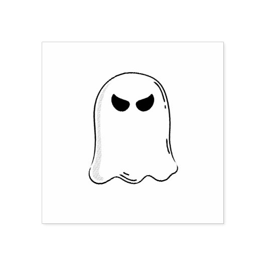 Happy Halloween Ghost Rubberstempel (Afrduk)