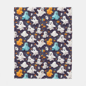 Happy Halloween Ghost Schattige en Spooky Fleece Deken (Voorkant)