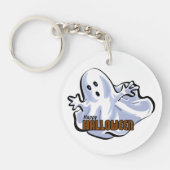 Happy Halloween Ghost Sleutelhanger (Voorkant)