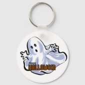 Happy Halloween Ghost Sleutelhanger (Voorkant)