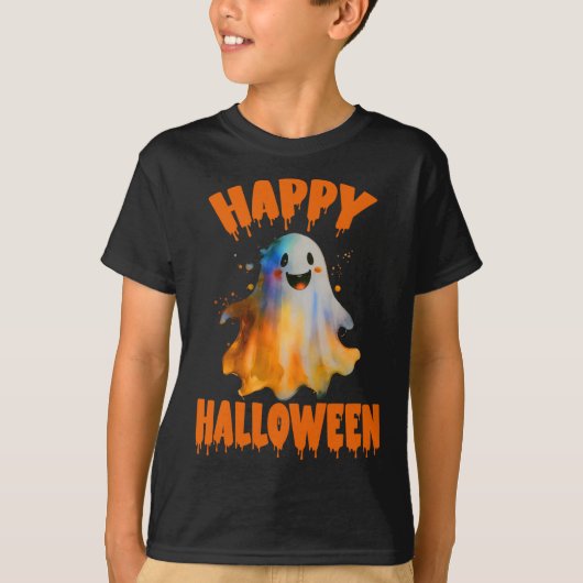 Happy Halloween Ghost T-shirt (Voorkant)