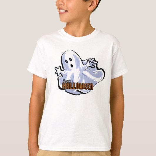 Happy Halloween Ghost T-shirt (Voorkant)