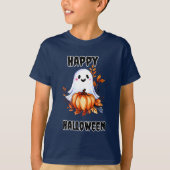 Happy Halloween Ghost T-shirt (Voorkant)