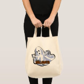 Happy Halloween Ghost Tote Bag (Voorkant (product))