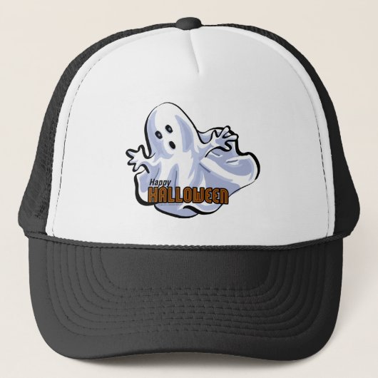 Happy Halloween Ghost Trucker Pet (Voorkant)