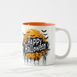 Happy Halloween Ghost Tweekleurige Koffiemok