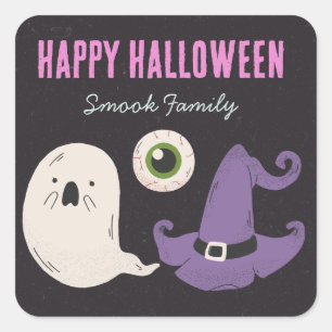 Happy Halloween GHOST Vierkante Sticker