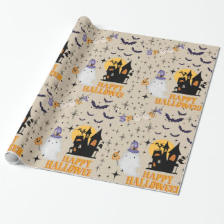Happy Halloween Ghost Wrapping Paper Cadeaupapier