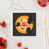 Happy Halloween Ghosts and Bats Paper Napkins Servet (Insitu)