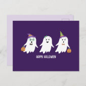 Happy Halloween Ghosts Trick or treat Briefkaart (Voorkant / Achterkant)
