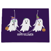 Happy Halloween Ghosts Trick or treat Groot Cadeauzakje (Voorkant)